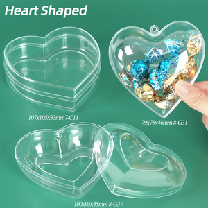 SUNSHING Clear Acrylic Heart Shaped Gift Box Plastic Jewelry <b>Display</b> <b>Case</b> Transparent Candy Container for Ferrero Chocolate - Product Image 1
