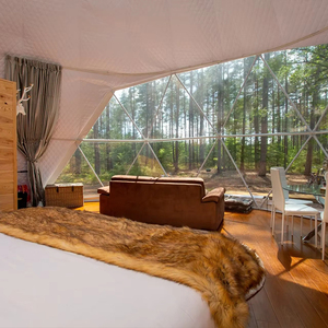 8m Luxury Steel <b>Frame</b> Geodesic Igloo House Glamping Dome <b>Tent</b> Hotel With Stove YT-DL-1017 Dome <b>Tent</b> YT-DL-1017 YT-DL-1017 YT-DL- - Product Image 3
