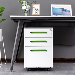 Armadio Archivio in Ferro Stile Americano con Tre Cassetti, Regolabile, Mobile, con Serratura, Basso, per Ufficio Commerciale - Product Image 2