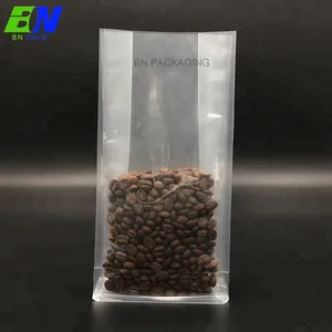 Coffee Beans Bag Eco-friendly Transparent Wholesales High Quality Plastic Bag Tea Coffee Bean Herb Pouch