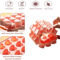 Moule à glaçons en forme de cœur pour la Saint-Valentin 24 cavités Plateau à glaçons en forme de cœur en silicone