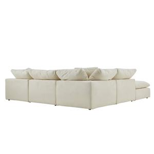 אווז רך מעולה למטה בד פשתן לבן פשתן ספה מודולרית סלון ריהוט ספה עצלן - Product Image 2