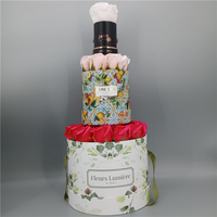 Boîtes en carton personnalisées luxueuses et uniques avec impression florale, emballage créatif en papier, papier d'art rond, finition mate, présentoir personnalisé 3 mm