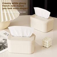 Boîte à mouchoirs en plastique chic et luxueuse multi-usages pour la maison, le salon, la table à thé, le restaurant, l'organisation du bureau