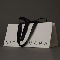 Sacs en papier imprimés personnalisés sac cadeau en carton kraft de luxe avec poignée en ruban pour sac à provisions avec votre propre logo