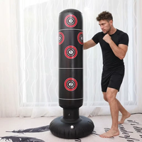 Sac de frappe gonflable en PVC autoportant pour la boxe et le karaté, équipement d'entraînement de fitness personnalisable et réglable