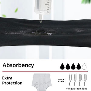 Braguitas Menstruales de 4 Capas a Prueba de Fugas, de Algodón Orgánico, <span class=keywords><strong>Bombacha</strong></span> Menstrual, Bragas Fisiológicas, Ropa Interior Femenina para el Periodo - Product Image 6