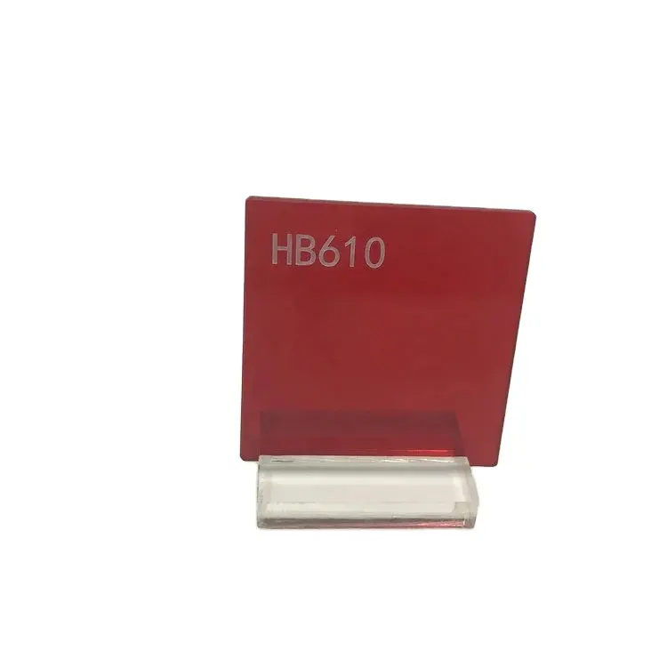 Filtre optique rouge foncé à haute transmission personnalisé en usine 610nm pour machines IPL