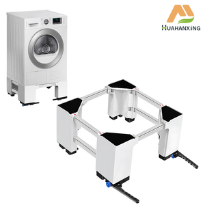 Base para Lavadora con Capacidad de Carga de 65 W, con 4 Ruedas Ajustables, Soporte para Lavadora y Secadora de Carga Frontal, Universal, de Metal - Product Image 1