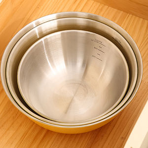 Ensemble de bols mélangeurs en acier inoxydable 304 pour salade, batteur à œufs, récipient à pâte, conteneur alimentaire, fouet pour fruits et légumes, ensemble de bols à salade pour la cuisine - Product Image 2