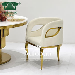 Wedding Event Furniture Stainless Steel Frame Velvet Seat <b>Accent</b> <b>Chair</b> Luxurious - Product Image 2