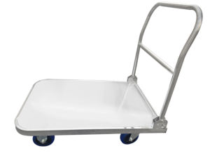 50*70cm RVS Opvouwbare Boodschappenkar met Rolwielen, Draagvermogen 200kg, RVS Handkarren & Trolleys - Product Image 1