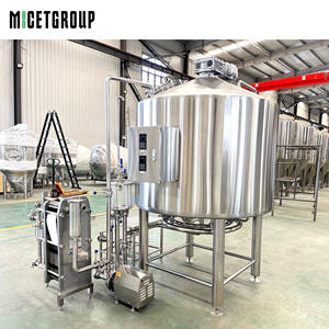 Équipement de brassage de bière et de whisky de haute qualité 1000L pour eau-de-vie de <span class=keywords><strong>malt</strong></span> simple et eau-de-vie de grain, avec cuve de mashing et de décantation 1000L et échangeur de chaleur à plaques - Product Image 2