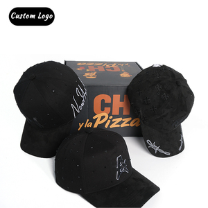 Nhà Máy Biểu Tượng Tùy Chỉnh 5 Bảng Điều Chỉnh Thiết Kế Mens Cao Hồ Sơ Cong Mũ Da Lộn Rhinestone Mũ Satin Lót Thể Thao Mũ Bóng Chày Với Hộp - Product Image 3