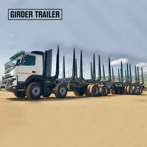 Yüksek kaliteli ağır inter bağlantı süper b tren ahşap ekipmanları log yükleme taşıyıcı üstün log traktör römork için satış