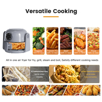 2L Mini Flip Heißluftfritteuse, Multifunktionale Ölfreie Fritteuse für Hähnchenflügel, Pizza & Pommes Frites, Haushalts-Küchengerät OEM
