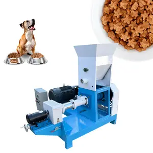 Extrusão para produção de alimentos de cachorro, máquina automática de imprensa fria completa para animais de estimação e cão