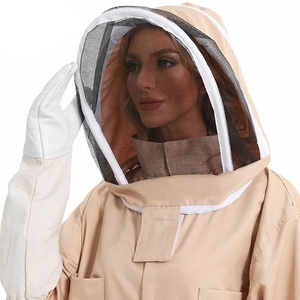 Tenue <span class=keywords><strong>d</strong></span>'<span class=keywords><strong>Apiculteur</strong></span> Blanche et Marron, Combinaison <span class=keywords><strong>d</strong></span>'Apiculture avec Voile, Équipement <span class=keywords><strong>d</strong></span>'Apiary avec Gants <span class=keywords><strong>d</strong></span>'<span class=keywords><strong>Apiculteur</strong></span> - Product Image 3