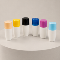 Flacon roll-on vide en plastique PP de 50 ml pour déodorant, huiles essentielles et parfum, avec bille lisse