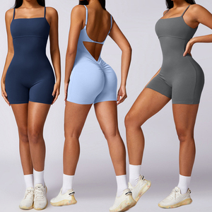 One-Piece Yoga Jumpsuit Women Short Fitness Overalls Sexy Romper Sports Set High Elastic <strong>Gymnastics</strong> Suits Workout Tracksuit - Product Image 1