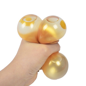 Juguete Antiestrés de TPR Transparente con Forma de Huevo Dorado, Pegajoso, de Rebote Lento, para Niños y Adultos, en Promoción - Product Image 2