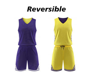 Camiseta de Basquete Masculina Reversível em Malha 100% Poliéster com Decote em V, Sem Mangas, Tamanho Grande, Respirável - Product Image 3