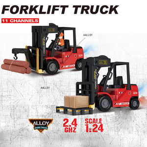 Carrello Elevatore Telecomandato in Lega Rossa e Gialla, 11 Canali, 2.4G, Scala 1:24, con Luci e Suoni, Caricabatterie Incluso - Product Image 4