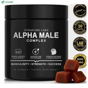 Gummies Alpha Male Complex pour <span class=keywords><strong>la</strong></span> croissance musculaire active avec Shilajit, Tongkat Ali et Ashwagandha pour adultes – Conception d'étiquette gratuite - Product Image 3