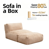 Fauteuil de sol inclinable en velours côtelé avec rembourrage en mousse déchiquetée, entièrement compressé, pour salle de jeux et dortoir - Vente en gros