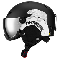 Casque de ski vintage tendance avec lunettes de protection, pour adultes, hiver 2023