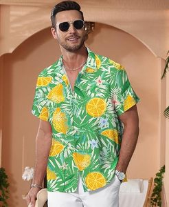 Hawaii Áo Sơ Mi Cho Nam Giới, Unisex Mùa Hè Bãi Biển Giản Dị Ngắn Tay Áo Nút Xuống Áo Sơ Mi, In Palmshadow Quần Áo - Product Image 6