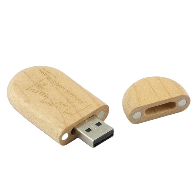 Factory Direct Wooden Oval Customized Shape USB Flash Drive USB 3.0 Memory USB 8GB/16GB/32GB/64GB/128GB