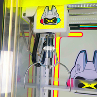 Machine à griffes entièrement transparente, commerciale, à monnayeur et code QR, pour attraper les peluches et poupées, machine d'arcade