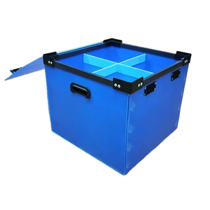 Boîte <span class=keywords><strong>de</strong></span> manutention en panneaux alvéolés PP antistatiques <span class=keywords><strong>sur</strong></span> <span class=keywords><strong>mesure</strong></span>, pliable, en plastique ondulé, avec séparateurs - Product Image 4