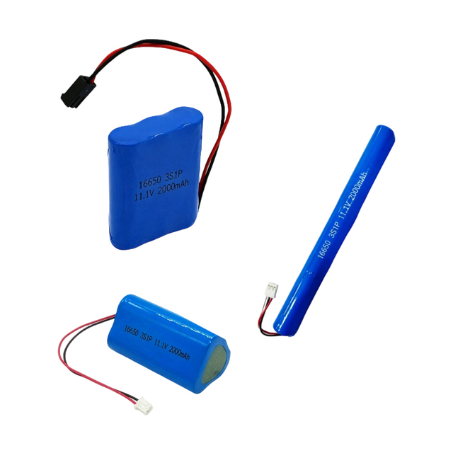Custom 16650 Cylindrical Cells 3S1P 11.1V Li- Ion Battery 1.6Ah 1.8Ah 2Ah for Electric Portable Power Bank Station Toy Fan Light