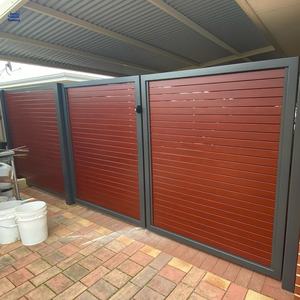 Design personalizzato in alluminio doghe doppio cancello con serrature e chiusura a goccia - Product Image 1