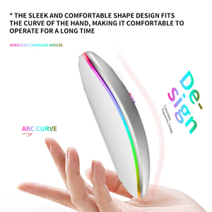 Chất Lượng Cao Không Dây 2.4G Màu Xanh Răng Mỏng Không Dây Sạc Chuột LED Ánh Sáng Trò Chơi Máy Tính Không Dây Kép Chế Độ Chuột - Product Image 3