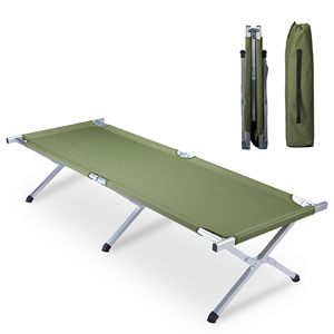 Wholesale Outdoor Hiking Folding Portable Heavy Duty Sleeping 7075 Aluminum Camping Hiking Picnic Sleeping Bed <b>Cot</b> for Adults - Product Image 1
