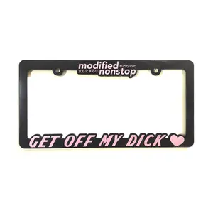 Custom Logo Printing License Plate Cover Car License Plate Holder Carbon License Plate Frame