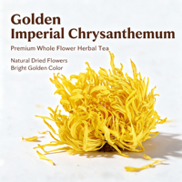 Thé de chrysanthème en soie dorée de qualité supérieure en gros |   Thé aux fleurs entières séchées naturelles Huang Ju