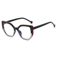 Nouvelles lunettes anti-lumière bleue œil de chat pour femmes, monture colorée, protection oculaire, monture de lunettes pour ordinateur