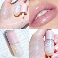 Logo personnalisé Mini Capsule Lip Glaze Non Staying Cup Non fading Lip Color Moisturizing Lip Gloss Fabricant OEM Makeup