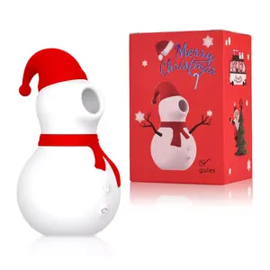 SANICA חג המולד שלג מתנת צורת דגדגן מציצת ויברטור צעצוע מין לנשים מבוגרים אילם Usb מגנטי טעינה לאונן