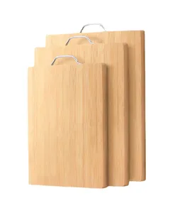 Tabla de cortar de madera, herramientas de cocina de bambú rectangulares, juego personalizado de dos rectángulos orgánicos, bloques de cortar de bambú de fácil cuidado, 12 meses