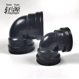 PP Threaded Fittings Female Elbow Black Plastic Pipe Elbow For Irrigation And Water Management Systems Casting Technique