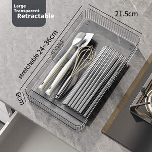 Scelta divertente cassetto integrato retrattile retrattile scomparto acrilico articoli per la tavola portaoggetti ripiano scatola set di pentole - Product Image 3