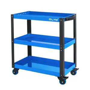 Groothandel 3 Tier Heavy Duty Workshop Garage Monteur Utility Trolley Service Tool Winkelwagen