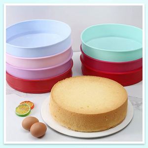 Wholesale Single Piece Large Round <b>Silicone</b> Cake Mold 4/6/8/10 Inch Non-Stick Heat Resistant Reusable Dishwasher Safe Cake <b>Tools</b> - Product Image 5