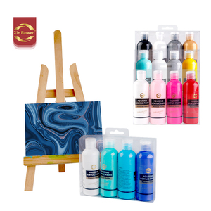 Xin Bowen 100ML 4 Pièces Set Liquidité Splash Peinture Matériaux Verser Peinture Type Peinture Acrylique <span class=keywords><strong>pour</strong></span> Toile Dessin - Product Image 3