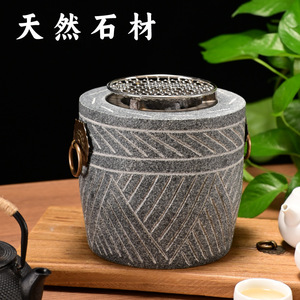 Stone Tea Stove Fire Pit Small Charcoal Brazier Outdoor Rustic Design Freestanding Durable Firewood Fuel - Product Image 2
